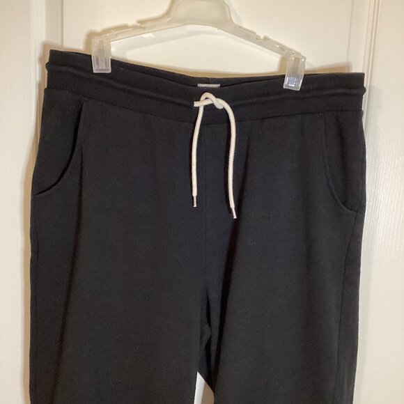 Gap Women's Wide Leg Black Sweatpants Pants Size L Casual Loungewear - Picture 2 of 8